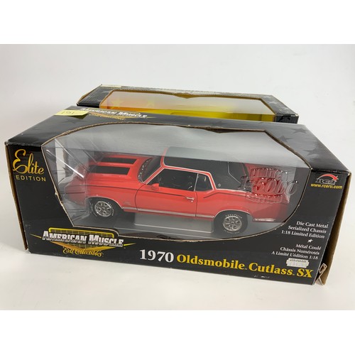 191 - ERTL COLLECTIBLES, AMERICAN MUSCLE BOXED 1969 DODGE CHARGER R/T & 1970 OLDSMOBILE CUTLASS SX