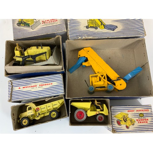 175 - DINKY SUPERTOYS, 4 BOXED PLANT MODELS, 964 ELEVATOR LOADER, 961 BLAW KNOW, 962 DUMPER TRUCK, 965 EUC... 