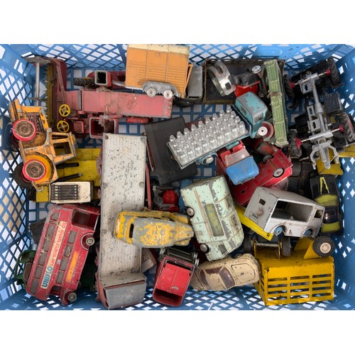 215 - COLLECTION OF PLAYWORK DIE CAST MODEL VEHICLES, DINKY FODEN, CORGI ETC. ALL P/W