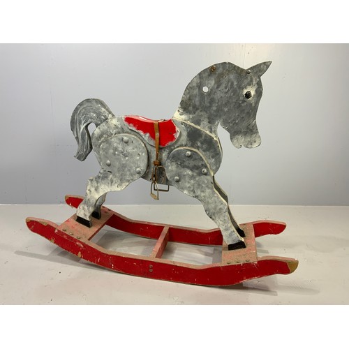 59 - LARGE, WOODEN ROCKING HORSE