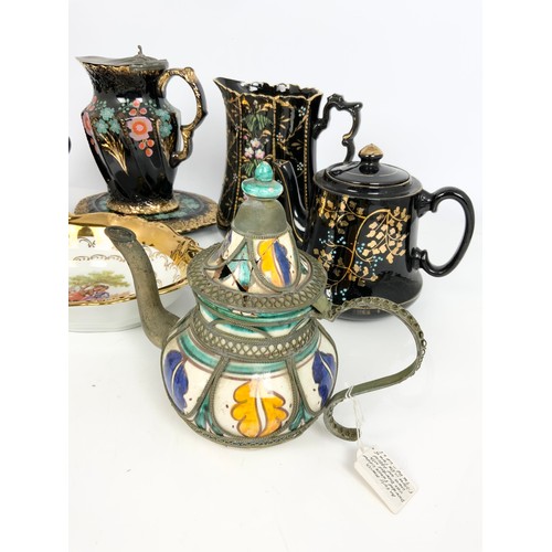 138 - COLLECTABLE CERAMICS INC JUGS , TEAPOTS & CONTINENTAL