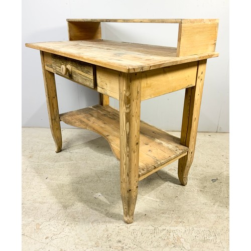 550 - STRIPPED PINE WASHSTAND 101cm LONG