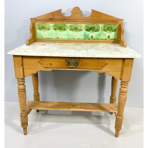 578 - MARBLE TOP WASHSTAND 91cm LONG