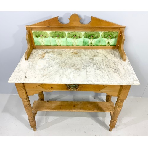 578 - MARBLE TOP WASHSTAND 91cm LONG