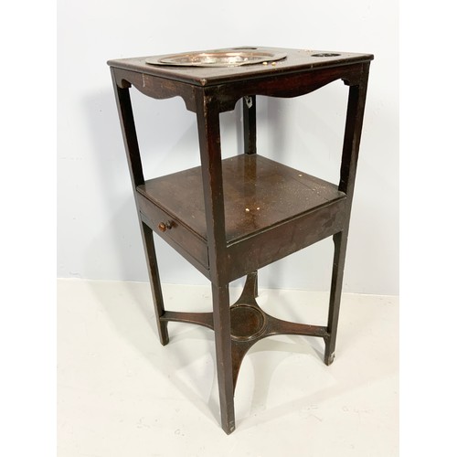 584 - MAHOGANY WASHSTAND 72cm TALL