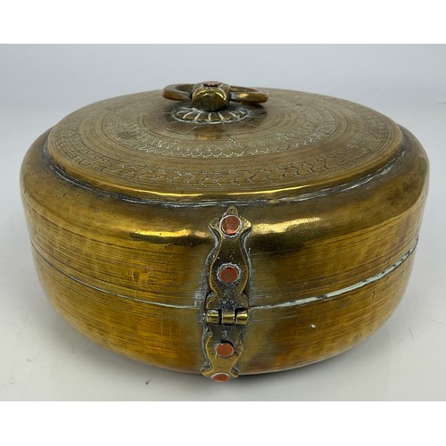 250 - ROUND BRASS TIFFIN BOX