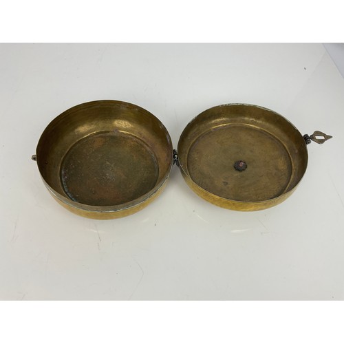 250 - ROUND BRASS TIFFIN BOX