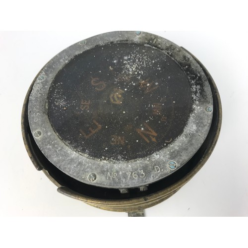 349 - DENT & CO SHIP’S COMPASS AF 20cm DIAMETER