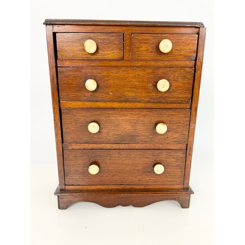 283 - MAHOGANY MULTI DRAWER CABINET  / APPRENTICE PIECE  30cm TALL