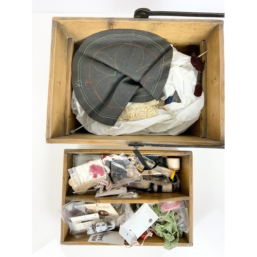 311 - SEWING BOX AND CONTENTS