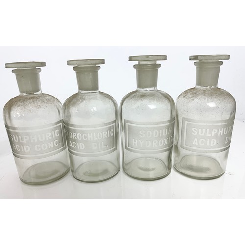 195 - COLLECTION OF CHEMICAL BOTTLES