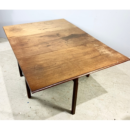 574 - MAHOGANY DROP LEAF DINING TABLE  177cm x  123cm