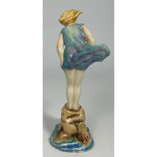 101 - ROYAL WORCESTER F G DOUGHTY SEABREEZE FIGURE SHAPE 3008 PUCE MARK