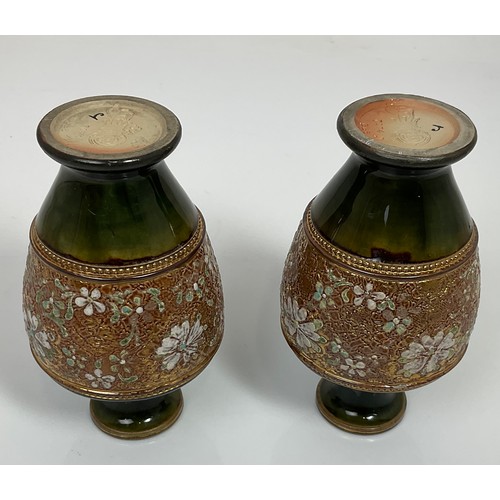 144 - PAIR OF ROYAL DOULTON VASES APPROX. 5 INCHES HIGH