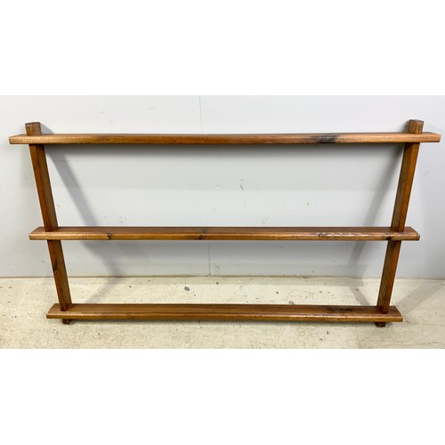 504 - TABLE TOP MAHOGANY CABINET 53cm LONG  & A PLATE RACK 105cm LONG