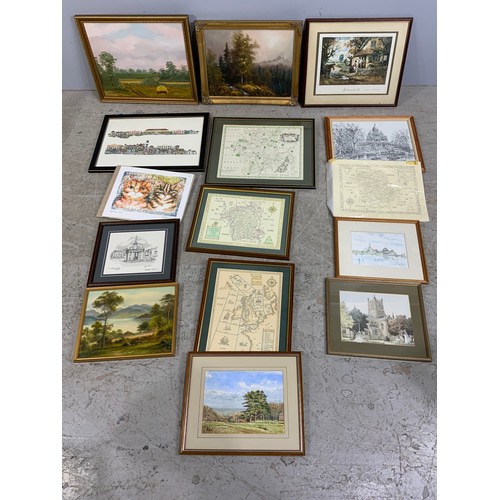 47 - LARGE QUANTITY OF PICTURES & PRINTS & MAPS