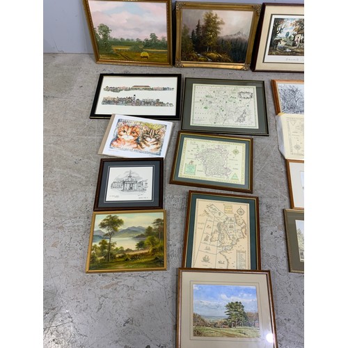 47 - LARGE QUANTITY OF PICTURES & PRINTS & MAPS