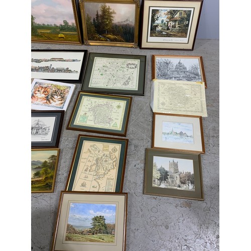 47 - LARGE QUANTITY OF PICTURES & PRINTS & MAPS