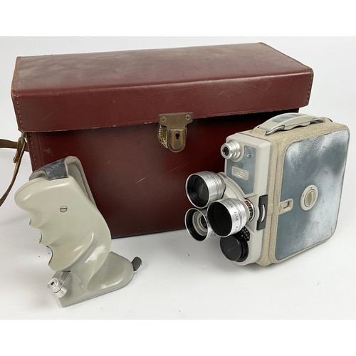 330 - PARTS OF A WOODEN PLATE CAMERA, 2 PENTAX SLR CAMERAS, EUMIG CINE CAMERA, YASCHICA TWIN LENS CAMERA A... 