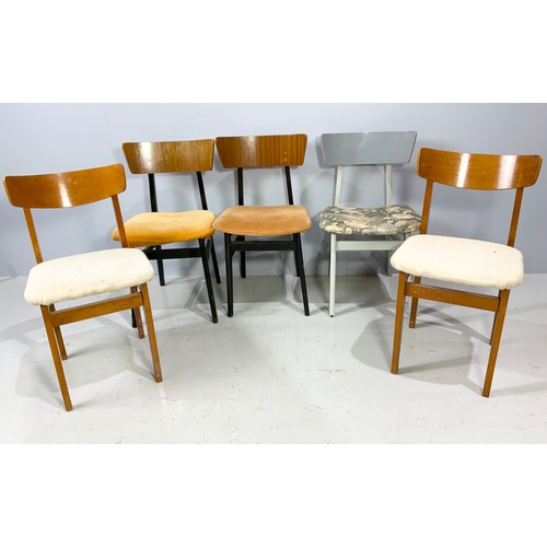 486 - 5 VARIOUS STYLISH LATE CENTURY DINING CHAIRS – TRADE ONLY