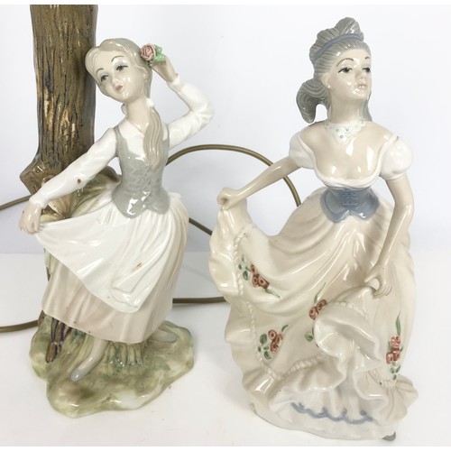 215 - CONTINENTAL FIGURAL TABLE LAMP AND CONTINENTAL FIGURE