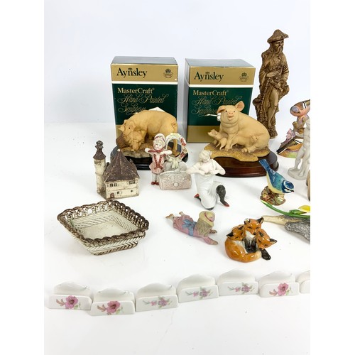 105 - FIGURINES AND MODELS INC AYNSLEY, ROYAL WORCESTER ETC