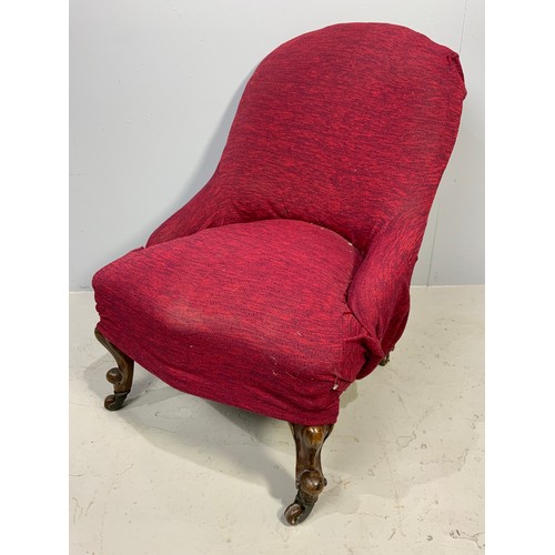 622 - VICTORIAN SPOON BACK NURSING CHAIR