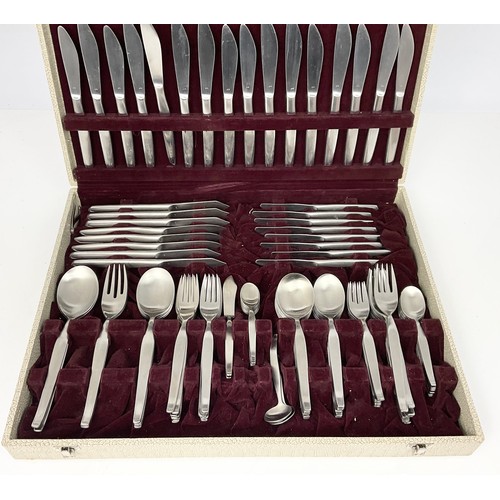 396 - FITTED CANTEEN OF PLATED CUTLERY