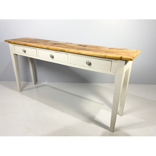 545 - FARROW AND BALL PAINTED CONSOLE TABLE 179cm LONG