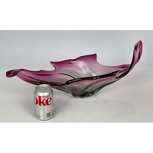 188 - LARGE PINK STUDIO GLASS BOWL, approx. 61 cm wide