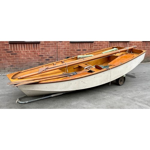 434 - MIRROR SAILING DINGHY WITH SAILS, ACCESSORIES AND TRAILER