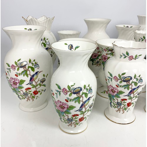 130 - 14 AYNSLEY PEMBROKE LARGE VASES TALLEST 27cm