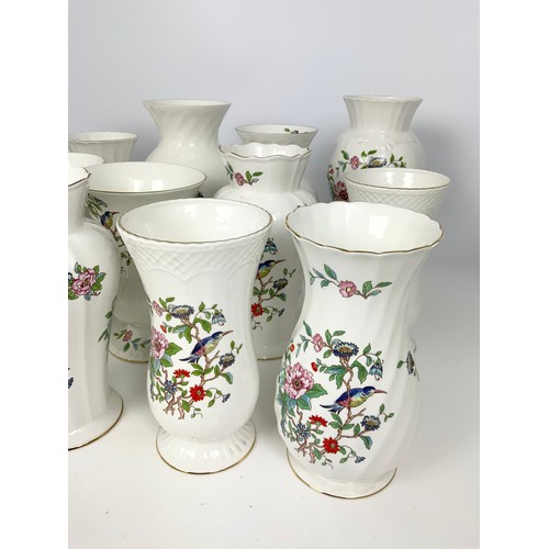 130 - 14 AYNSLEY PEMBROKE LARGE VASES TALLEST 27cm