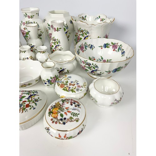 131 - LARGE COLLECTION OF AYNSLEY CHINA INCLUDING PEMBROKE, SOMERSET, COTTAGE GARDEN PATTERNS