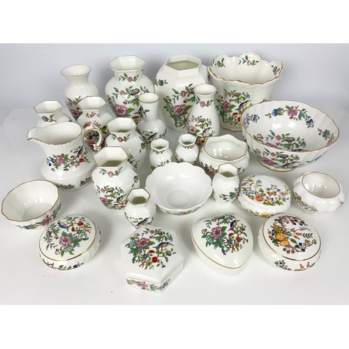 131 - LARGE COLLECTION OF AYNSLEY CHINA INCLUDING PEMBROKE, SOMERSET, COTTAGE GARDEN PATTERNS