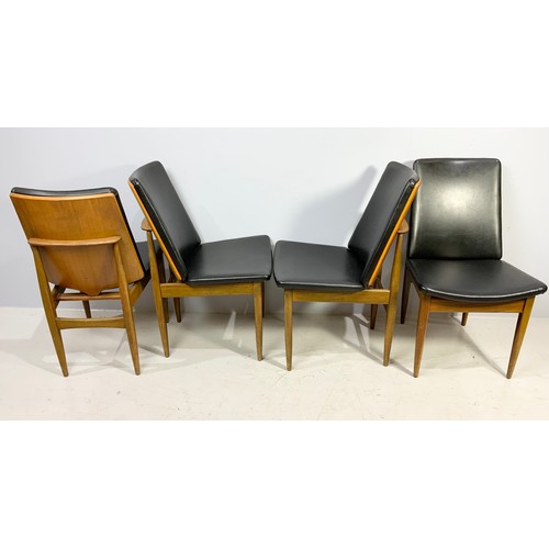 613 - TRADE ONLY – A SET OF 4 VERY STYLISH LATE CENTURY DINING CHAIRS – THESE APPEAR TO BE OF SCANDINAVIAN... 