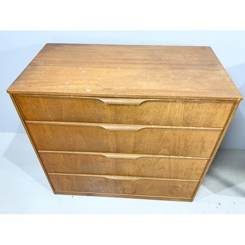 457 - AUSTIN SUITE - CHEST OF FOUR LONG DRAWERS TOGETHER WITH A DRESSING TABLE