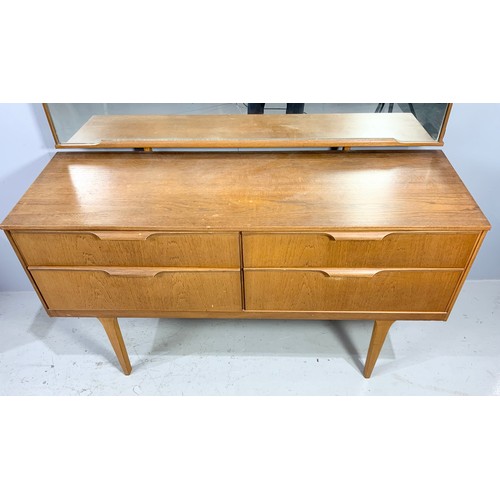 457 - AUSTIN SUITE - CHEST OF FOUR LONG DRAWERS TOGETHER WITH A DRESSING TABLE