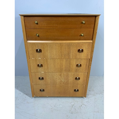 463 - RETRO CHEST OF DRAWERS 95cm TALL