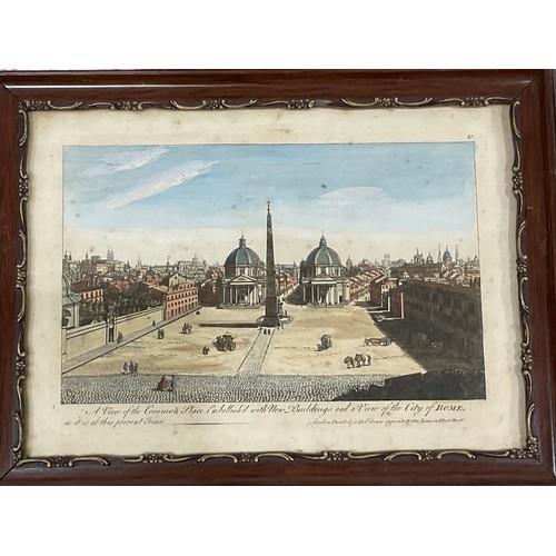 37 - SET OF 8 FRAMED COLOURED ETCHINGS DEPICTING ITALIAN GRAND TOUR SCENES, ‘PRINTED FOR ROBERT SAYER, MA... 