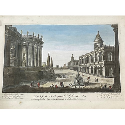 37 - SET OF 8 FRAMED COLOURED ETCHINGS DEPICTING ITALIAN GRAND TOUR SCENES, ‘PRINTED FOR ROBERT SAYER, MA... 