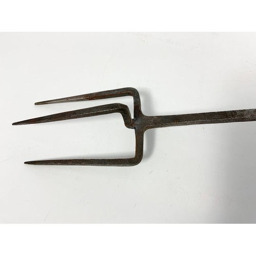 376 - ARTS & CRAFTS WELL MADE TOASTING FORK MARKED RSL 62cm