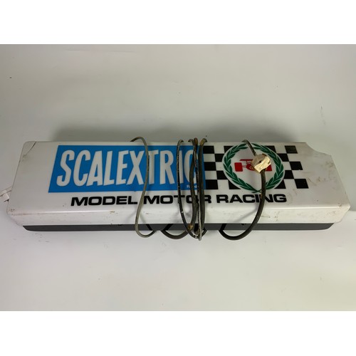 58 - EARLY SCALEXTRIX SHOP TRADE ADVERTISING LIGHT BOX, APPROX. 60 X 16 X 6 CM, SOME DAMAGE TO TOP RHS