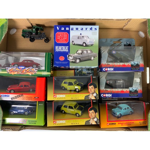 130 - BOXED CORGI TV SERIES, IN VGC, MR BEANS MINI X2, BUSTER, LOVEJOY, SOME MOTHERS DO ‘AVE ‘EM, CLASSIC ... 