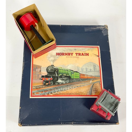 277 - HORNBY 0 GAUGE MODEL RAILWAY, A BOXED 501 PASSENGER TRAIN SET, LNER 0-4-0 1842, PLUS 3 4 WHEEL ‘TEAK... 