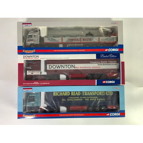 140 - CORGI, 3 VG BOXED LIMITED EDITION 1:50 SCALE BOXED LORRIES, CC13408 RICHARD READ GLOUCESTER, APPEARS... 