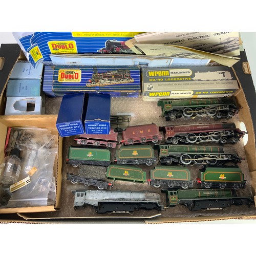 406 - HORNBY DUBLO, PT BOXED 3R 2-6-4 TANK 80054, COLLECTION OF SPARES / REPAIR LOCOMOTIVES DUCHESS OF ATH... 