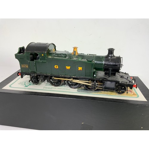 299 - KIT BUILT 0 GAUGE GWR 2-6-2 55XX CLASS PRAIRIE TANK LOCOMOTIVE, ELECTRIC, UNTESTED, PLUS A OAKVILLE ... 