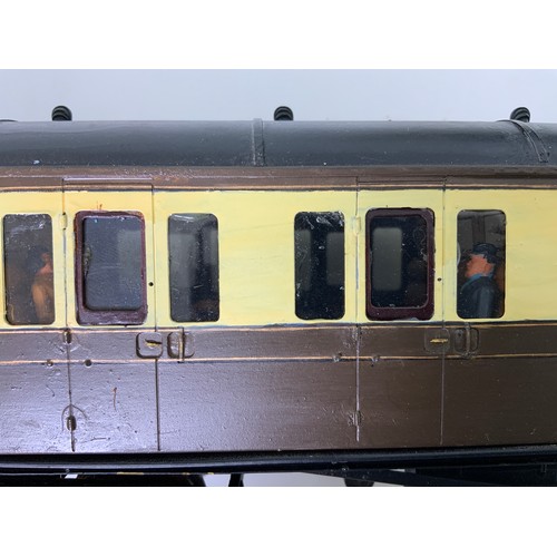 290 - 4 KIT BUILT 0 GAUGE MODEL RAILWAY COACHES, ALL GWR NON CORRIDOR STOCK