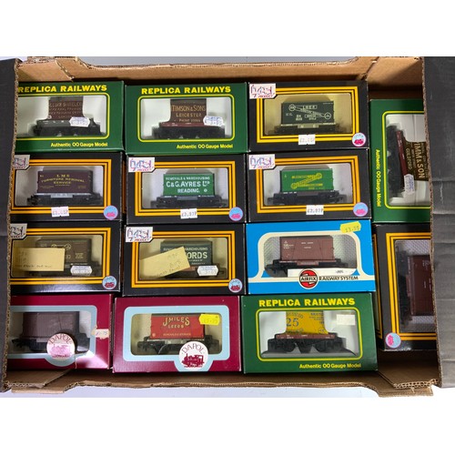 393 - 14 BOXED 00 GAUGE MODEL RAILWAY WAGONS, CONFLATS & CONTAINERS, DAPOL, GMR, REPLICA, AIRFIX ETC.